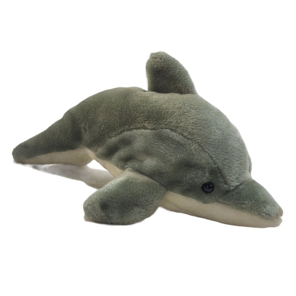 Vintage Gibson Greetings Plush‎ Dolphin Sounds Stuffed Animal 1996 13"